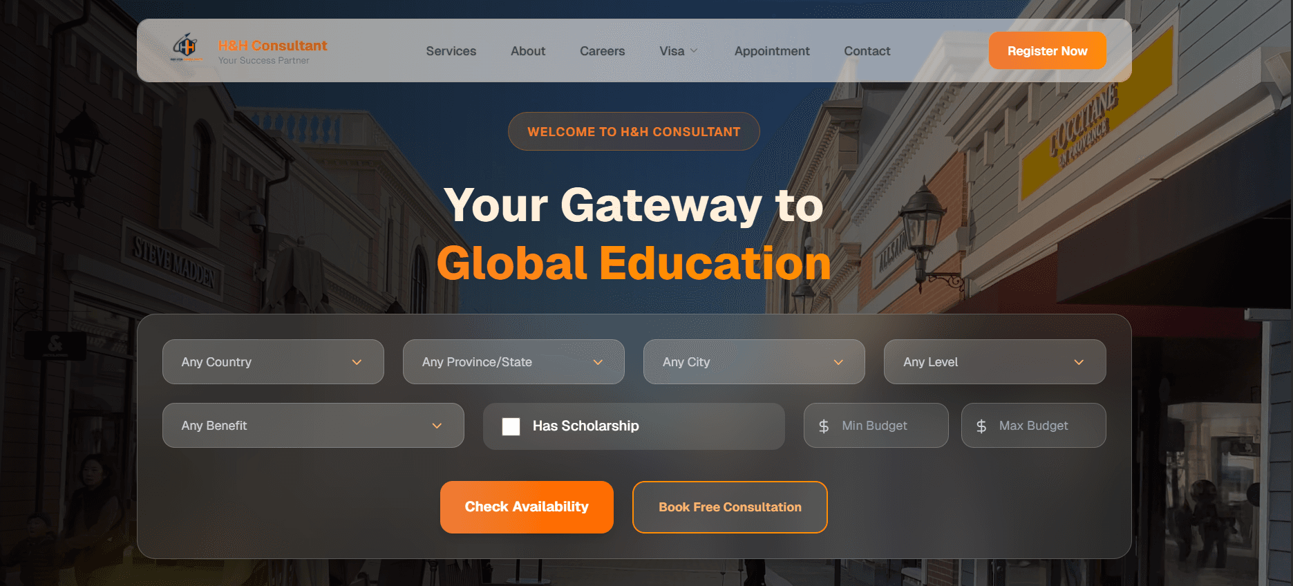 Example client platform built by AxiomHub