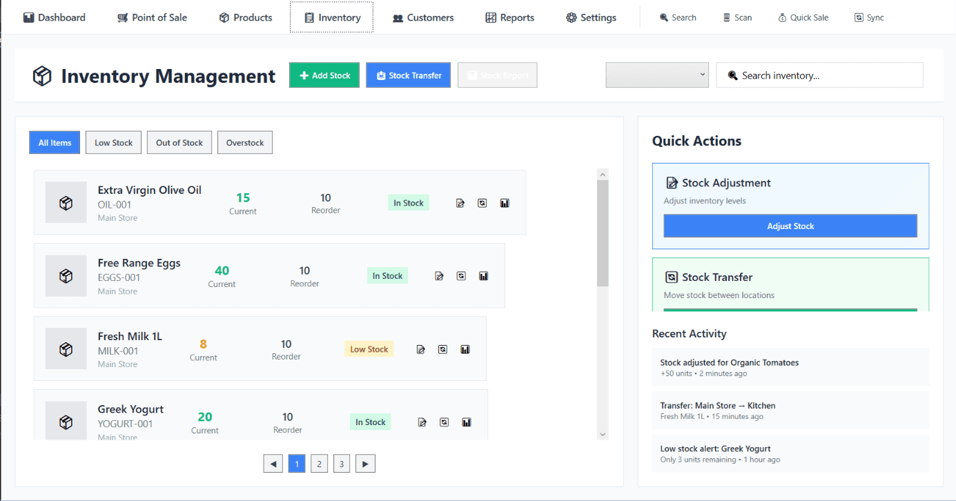 AxiomHub POS secondary view